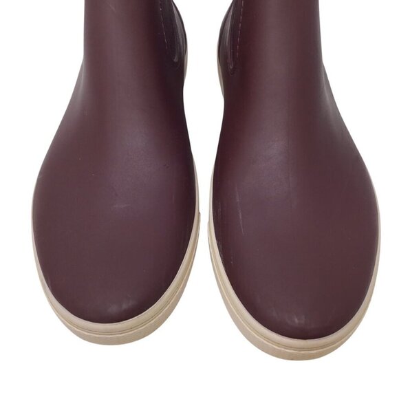 Igor Basquet Crema Boots Rain Waterproof Pull On Ankle Short Wine Size 40 / US 9 - Picture 6 of 8
